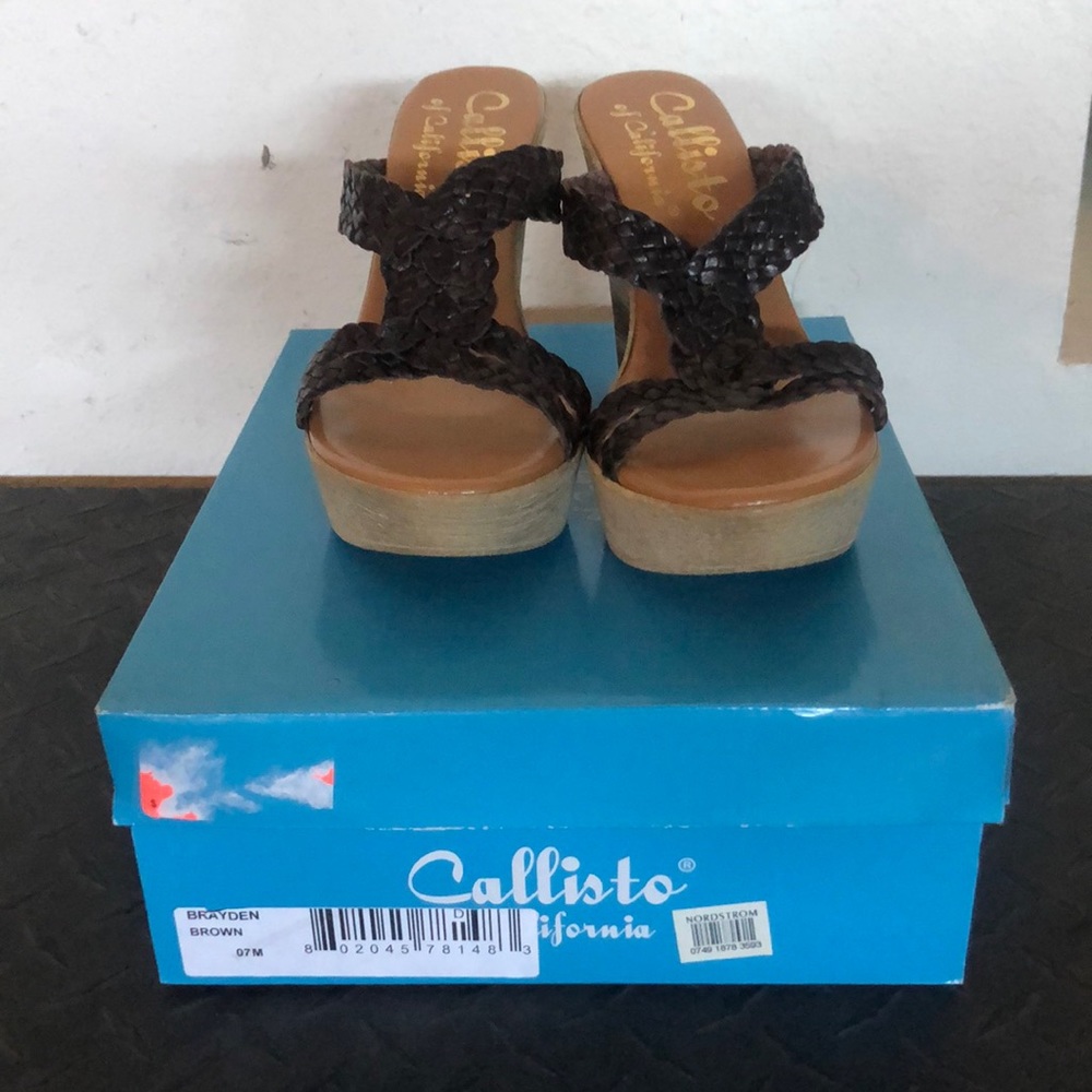 Callisto California wedges. Brown  worn once size 7